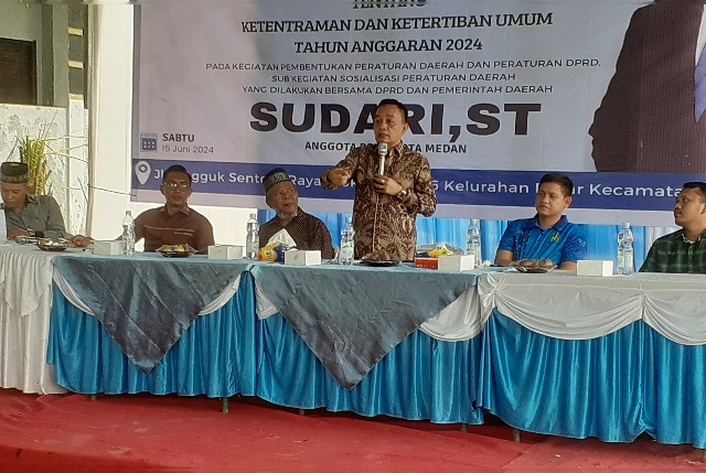Anggota DPRD Medan Fraksi PAN, Sudari, gelar Sosper VI TA 2024 di GM Blok 4 1