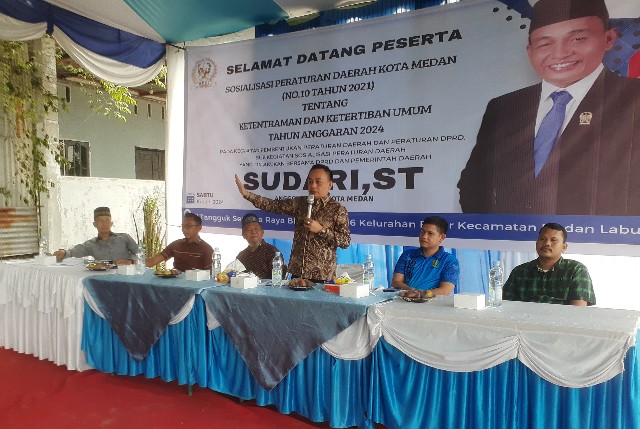 Anggota DPRD Medan Fraksi PAN, Sudari, gelar Sosper VI TA 2024 di GM Blok 4