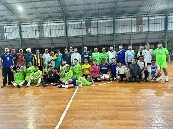 Laga persahabatan PWI Sumut dengan Tirtanadi