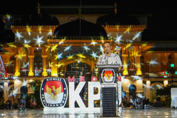 Kaban Kesbang Medan, Andi Mario, pada peluncuran tahapan Pilkada Medan