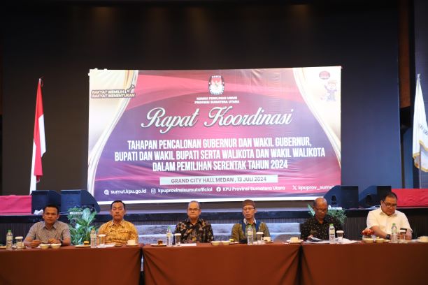 Rapat Koordinasi KPU Sumut dengan KPU Kabupaten-Kota