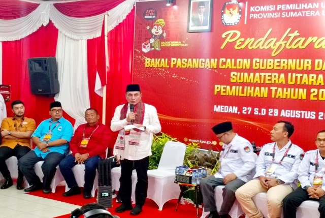 Pasangan Edy Rahmayadi-Hasan Basri daftar ke KPU Sumut