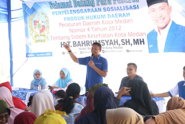 Wakil Ketua DPRD Medan, T. Bahrumsyah, gelar Sosper XI TA 2024 Marelan 1