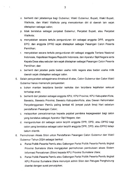 Surat Edaran KPU Sumut 2