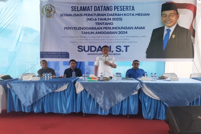 Anggota DPRD Medan Fraksi PAN, Sudari, gelar Sosper XI TA 2024 di Martubung 3