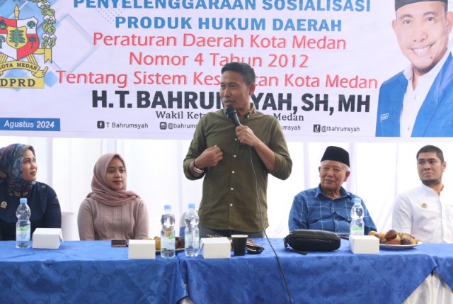 Wakil Ketua DPRD Medan, T. Bahrumsyah, gelar Sosper XII di Medan Area 1