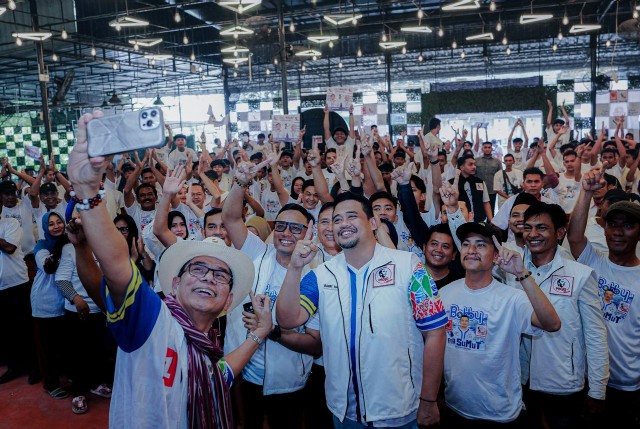 Bobby Nasution hadiri apel akbar Projo Sumut