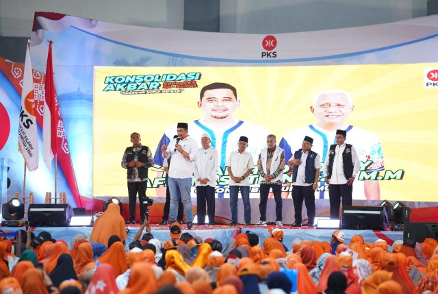 Cagubsu, Bobby Nasution, pada konsolidasi akbar PKS se-Sumut