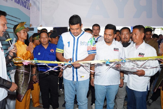 Calon Gubsu, Bobby Nasution, resmikan rumah pemenangan di Tebingtinggi