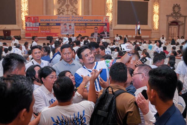 Deklarasi pemenangan, Bobby Nasution, di Medan