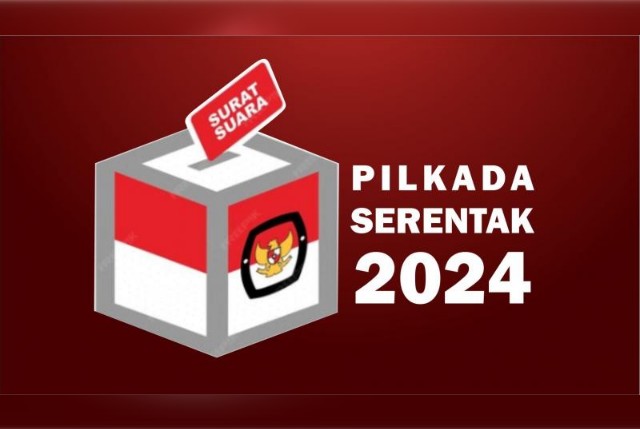 Ilustrasi surat suara Pilkada serentak 2024