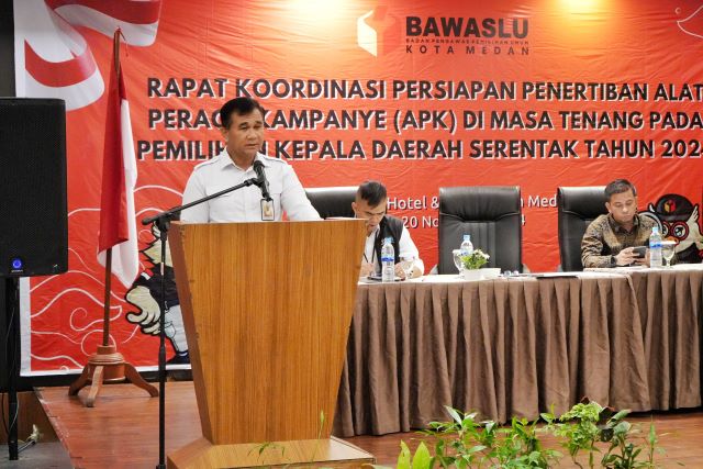Aspem Pemkot Medan pada Rakor penertiban APK