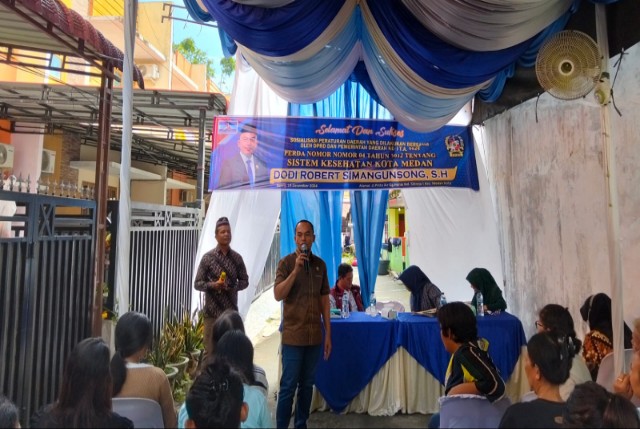 Anggota DPRD Medan Fraksi Demokrat, Dodi R Simangunsong, gelar Sosper XII TA 2024