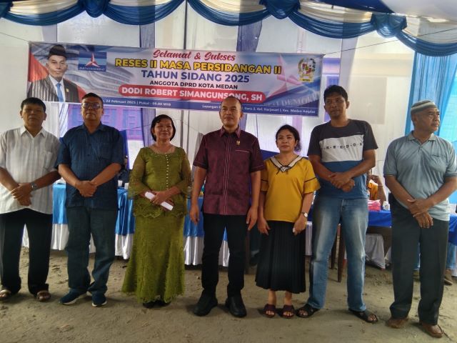 Anggota DPRD Medan Fraksi Demokrat, Dodi Robert Simangunsong, gelar Reses II Masa Sidang II TA 2025 di Medan Amplas