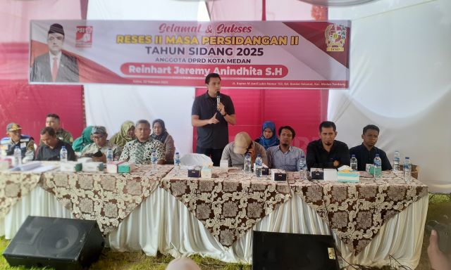 Anggota DPRD Medan Fraksi PSI, Reinhart Jeremy Anindhita, gelar Reses II Masa Sidang II TA 2025 di Medan Tembung 1