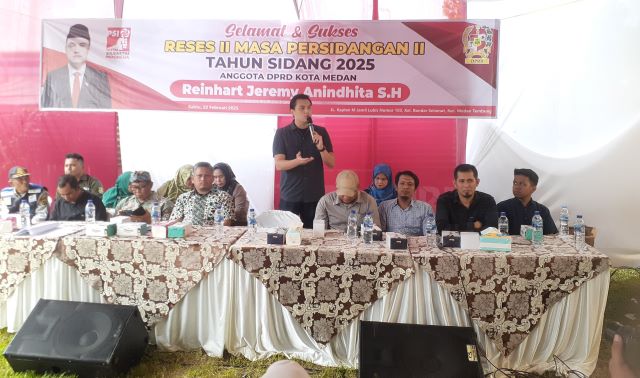 Anggota DPRD Medan Fraksi PSI, Reinhart Jeremy Anindhita, gelar Reses II Masa Sidang II TA 2025 di Medan Tembung 2
