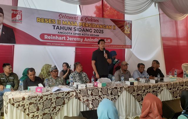 Anggota DPRD Medan Fraksi PSI, Reinhart Jeremy Anindhita, gelar Reses II Masa Sidang II TA 2025 di Medan Tembung 4