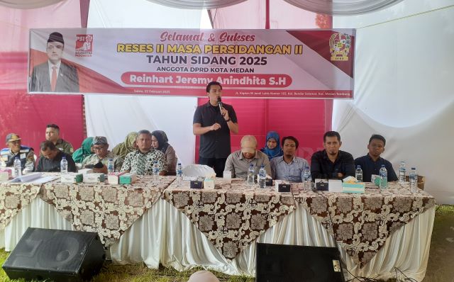 Anggota DPRD Medan Fraksi PSI, Reinhart Jeremy Anindhita, gelar Reses II Masa Sidang II TA 2025 di Medan Tembung