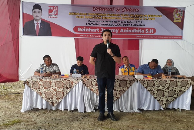 Anggota DPRD Medan Fraksi PSI, Reinhart Jeremy Aninditha, gelar Sosper 2 TA 2025 di Tanjung Mulia