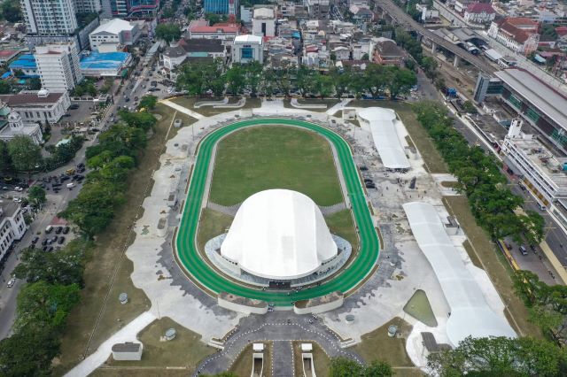 Ini wajah baru Lapangan Merdeka Medan pasca di revitalisasi