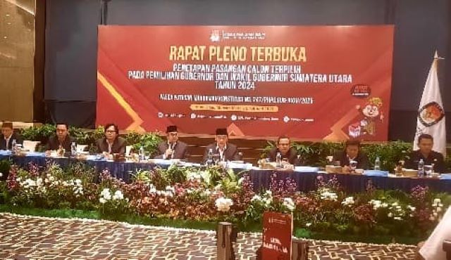 KPU Sumut gelar rapat pleno terbuka penetapan pemenang Pilgub Sumut