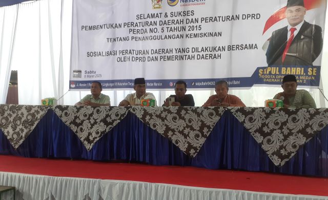 Anggota DPRD Medan Fraksi NasDem, Saipul Bahri, gelar Sosper 3 TA 2025 di Marelan 1