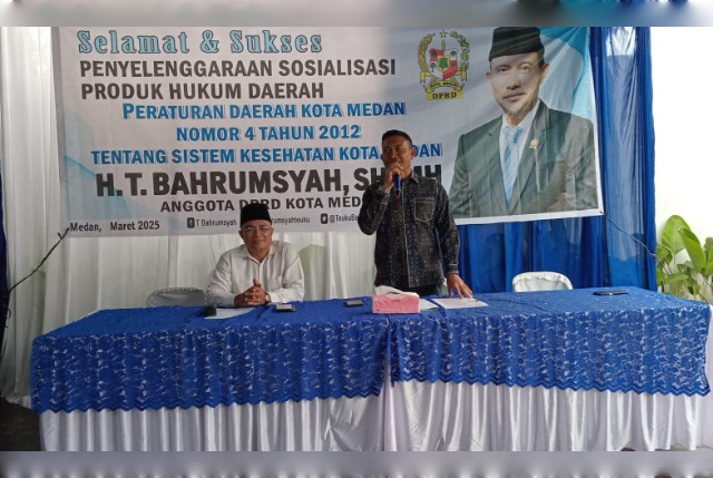 Anggota DPRD Medan Fraksi PAN-Perindo, T. Bahrumsyah, gelar Sosper III TA 2025 di Medan Marelan