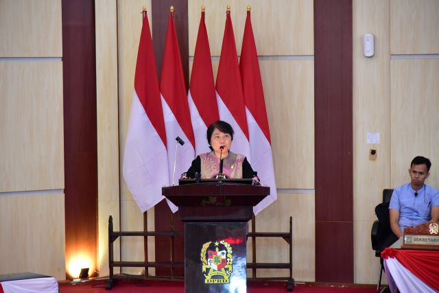 Anggota DPRD Medan Fraksi PDI Perjuangan, Lily, sampaikan laporan Reses Dapil I