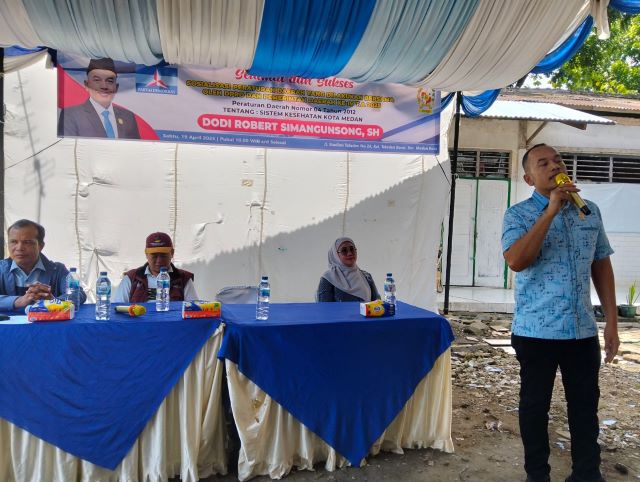 Anggota DPRD Medan Fraksi Demokrat, Dodi R Simangunsong, gelar Sosper ke 4 tahun 2025 di Medan Kota 1