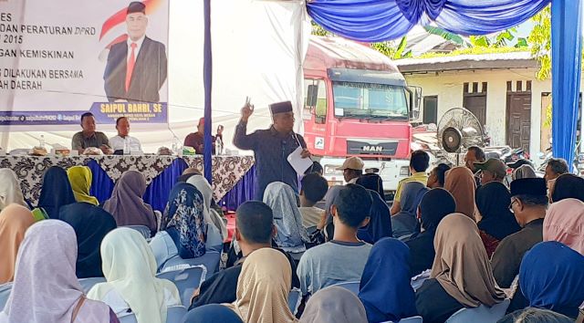 Anggota DPRD Medan Fraksi NasDem, Saipul Bahri, gelar Sosper ke 4 tahun 2025 di Medan Marelan 4