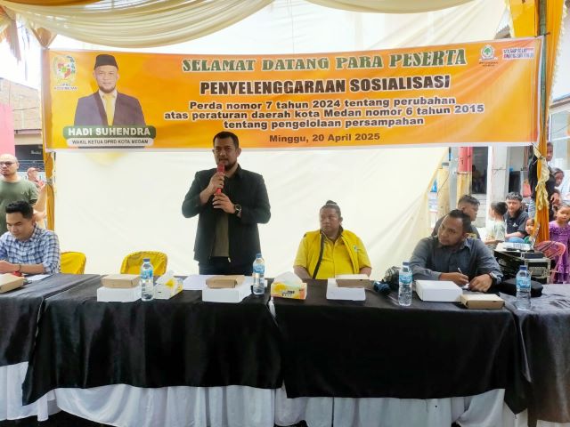 Wakil Ketua DPRD Medan, Hadi Suhendra, gelar Sosper IV TA 2025 di Belawan