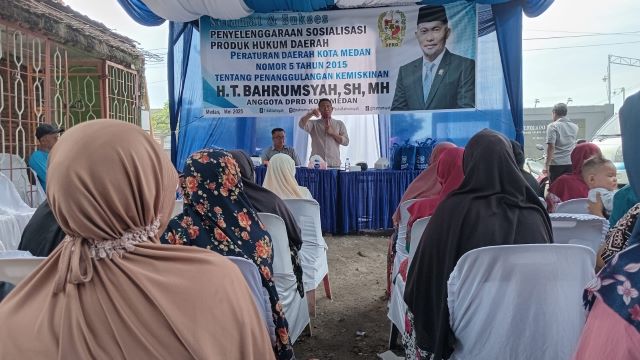 Anggota DPRD Medan Fraksi PAN, T. Bahrumsyah, gelar Sosper ke 5 TA 2025 di Belawan