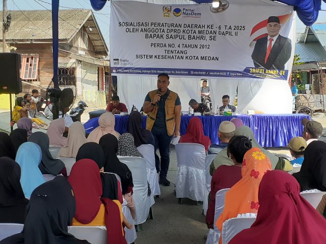 Anggota DPRD Medan Fraksi NasDem, Saipul Bahri, gelar Sosper VI TA 2025 di Belawan 2