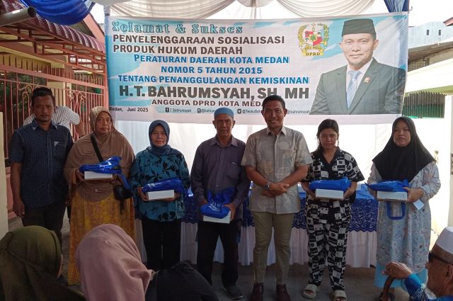 Anggota DPRD Medan Fraksi PAN, T. Bahrumsyah, gelar Sosper VI TA 2025 di Jalan Ciliwung Belawan 1