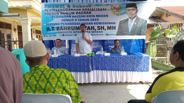 Anggota DPRD Medan Fraksi PAN, T. Bahrumsyah, gelar Sosper VI TA 2025 di Jalan Jawa Belawan