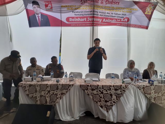 Anggota DPRD Medan Fraksi PSI, Reinhart Jeremy Anindhita, gelar Sosper VI TA 2025 di Medan Timur 6