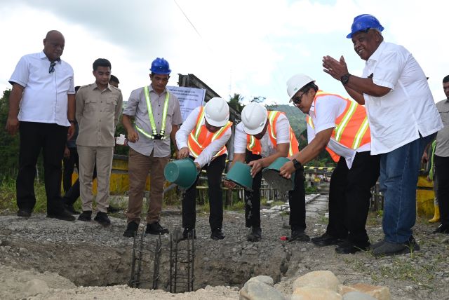 Gubenur Sumut, Bobby Nasution, Groundbreaking jembatan Nias Barat