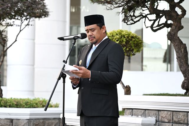 Gubernur Sumut, Bobby Nasution, pimpin Upacara Harla Pancasila