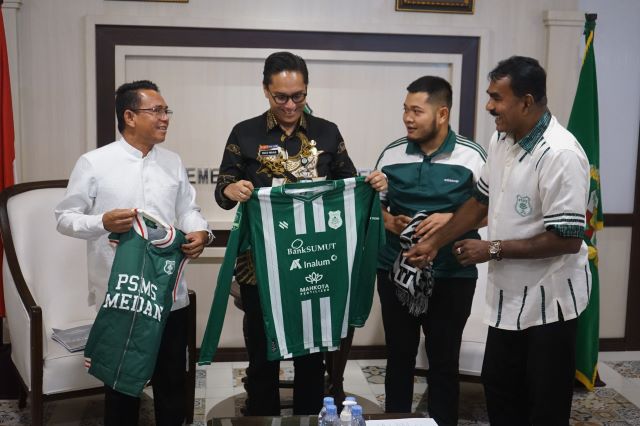 Wali Kota Medan, Rico Tri Putra Bayu Waas, terima audiensi PSMS Medan