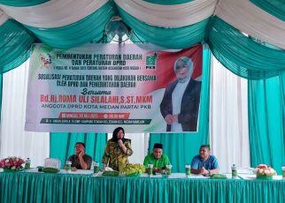 Anggota DPRD Medan Fraksi Hanura-PKB, Roma Uli Silalahi, gelar Sosper VI TA 2025 di Marelan sesi 1