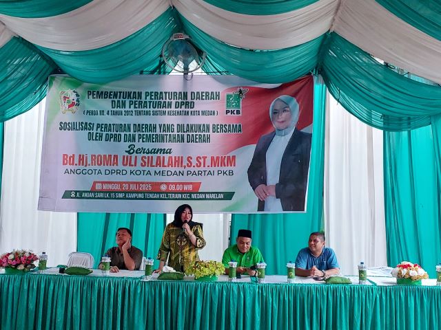 Anggota DPRD Medan Fraksi Hanura-PKB, Roma Uli Silalahi, gelar Sosper VI TA 2025 di Marelan sesi 1