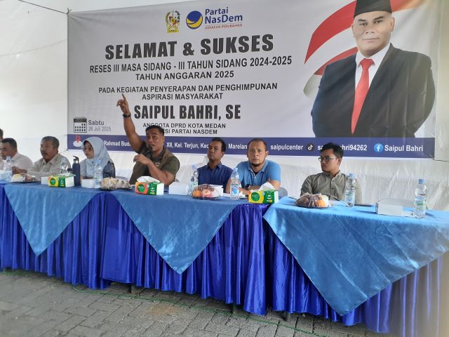 Anggota DPRD Medan Fraksi NasDem, Saipul Bahri, gelar Reses III Masa Sidang III TA 2025 di Marelan 2