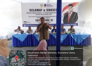 Anggota DPRD Medan Fraksi NasDem, Saipul Bahri, gelar Reses III Masa Sidang III TA 2025 di Marelan