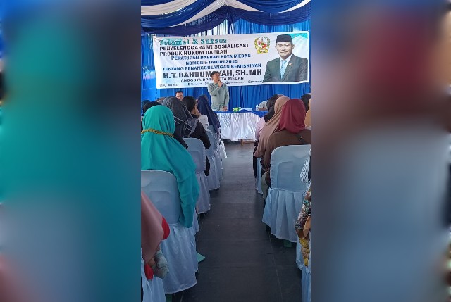 Anggota DPRD Medan Fraksi PAN, T. Bahrumsyah, gelar Sosper VII TA 2025 di Marelan