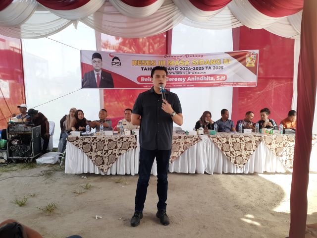 Anggota DPRD Medan Fraksi PSI, Reinhart Jemery Anindhita gelar Reses III Masa Sidang III TA 2025 di Medan Tembung 2