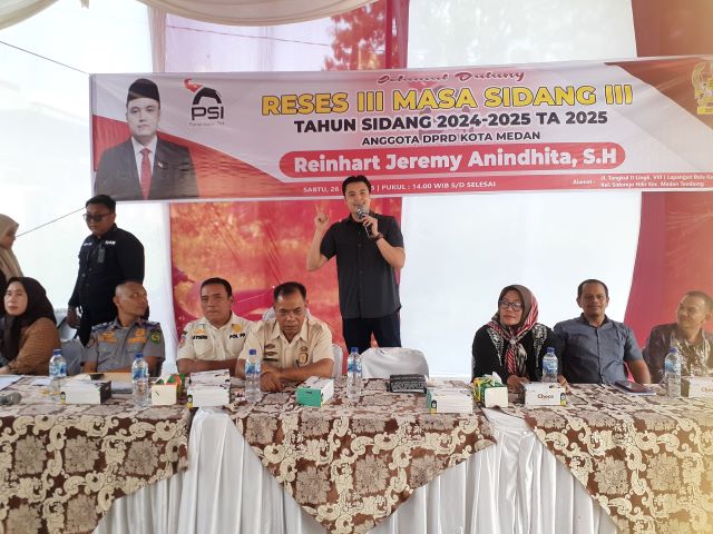 Anggota DPRD Medan Fraksi PSI, Reinhart Jemery Anindhita gelar Reses III Masa Sidang III TA 2025 di Medan Tembung