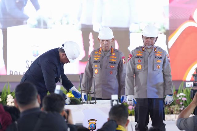 Gubernur Sumut, Bobby Nasution & Kapolri Groundbreaking dapur SPPG di Polda Sumut