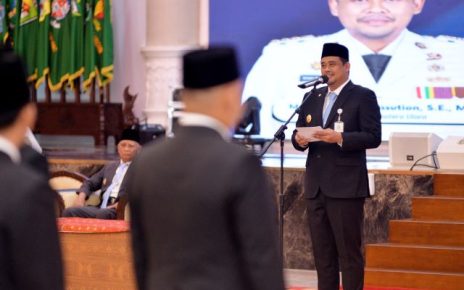 Gubernur Sumut, Bobby Nasution lantik 103 pejabat administrator dan fungsional di lingkungan Pemprov Sumut
