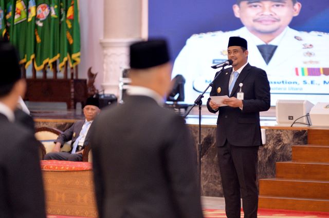 Gubernur Sumut, Bobby Nasution lantik 103 pejabat administrator dan fungsional di lingkungan Pemprov Sumut