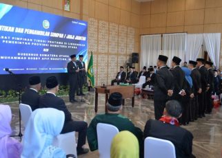 Gubernur Sumut, Bobby Nasution, lantik 6 pejabat eselon II
